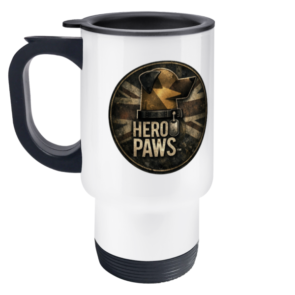 Travel Mug two tone mug Hero Paws tactical logo